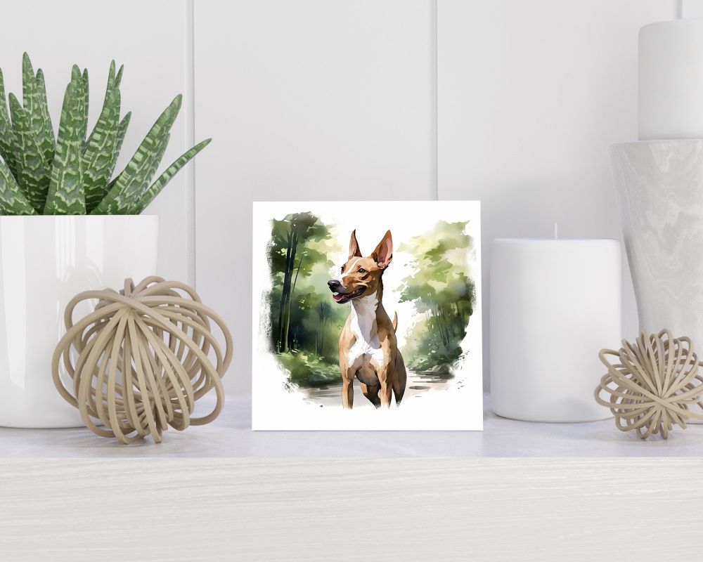Tegel 15X15 Cm Met Podenco Ibicenco Cadeau Decoratie | Tegeltjes Met Tekst | Tegeltjes Met Spreuken | Collega | Oma | Opa | Pensioen | Mama | Papa | Vriend Tegel 15x15 cm Podenco Ibicenco
