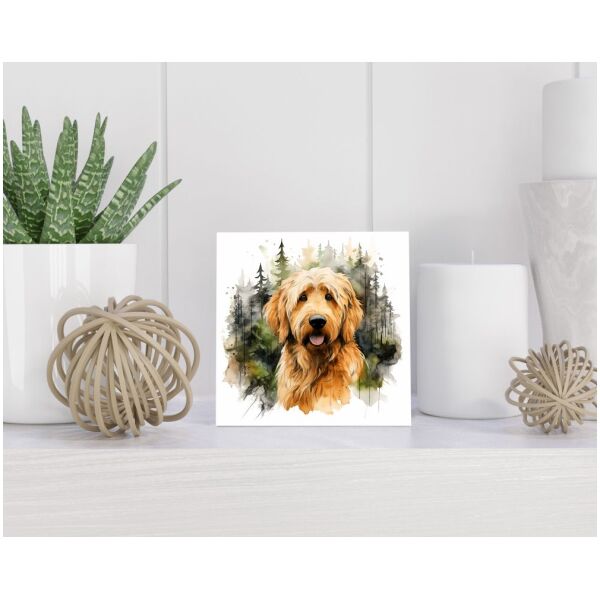 Tegel 15X15 Cm Met Goldendoodle Cadeau Decoratie | Tegeltjes Met Tekst | Tegeltjes Met Spreuken | Collega | Oma | Opa | Pensioen | Mama | Papa | Vriend Tegel 15x15 cm Goldendoodle