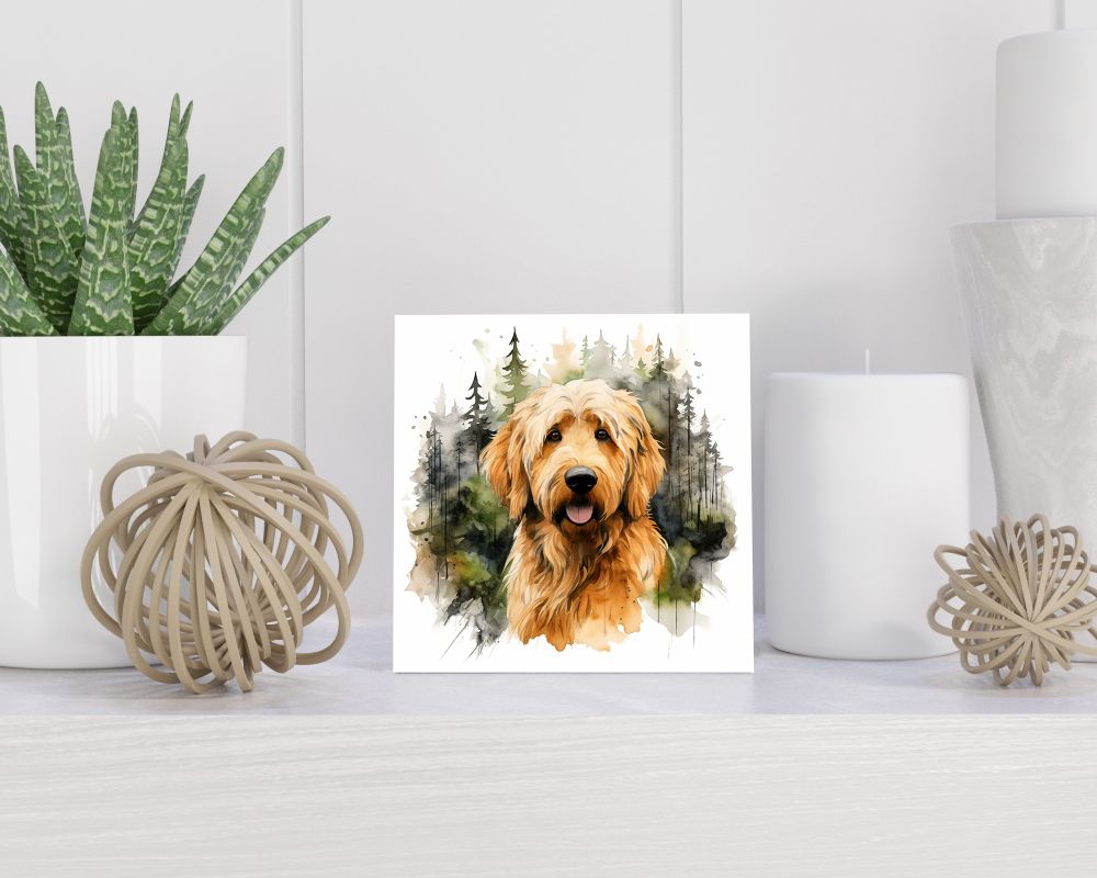 Tegel 15X15 Cm Met Goldendoodle Cadeau Decoratie | Tegeltjes Met Tekst | Tegeltjes Met Spreuken | Collega | Oma | Opa | Pensioen | Mama | Papa | Vriend Tegel 15x15 cm Goldendoodle