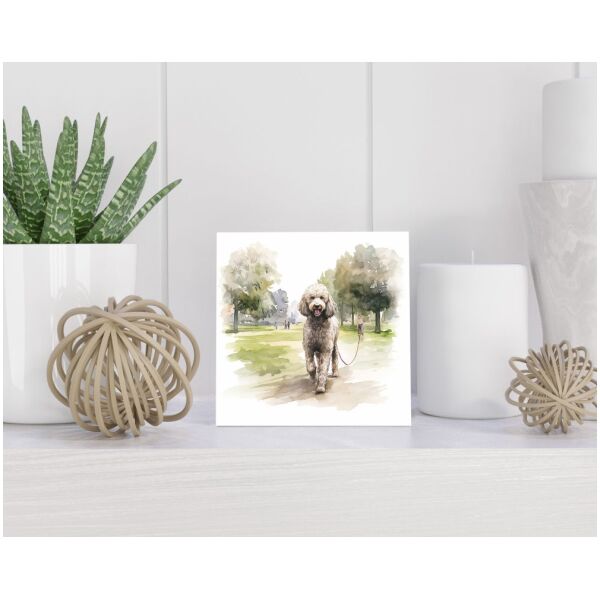 Tegel 15X15 Cm Met Grote Poedel Cadeau Decoratie | Tegeltjes Met Tekst | Tegeltjes Met Spreuken | Collega | Oma | Opa | Pensioen | Mama | Papa | Vriend Tegel 15x15 cm Grote Poedel