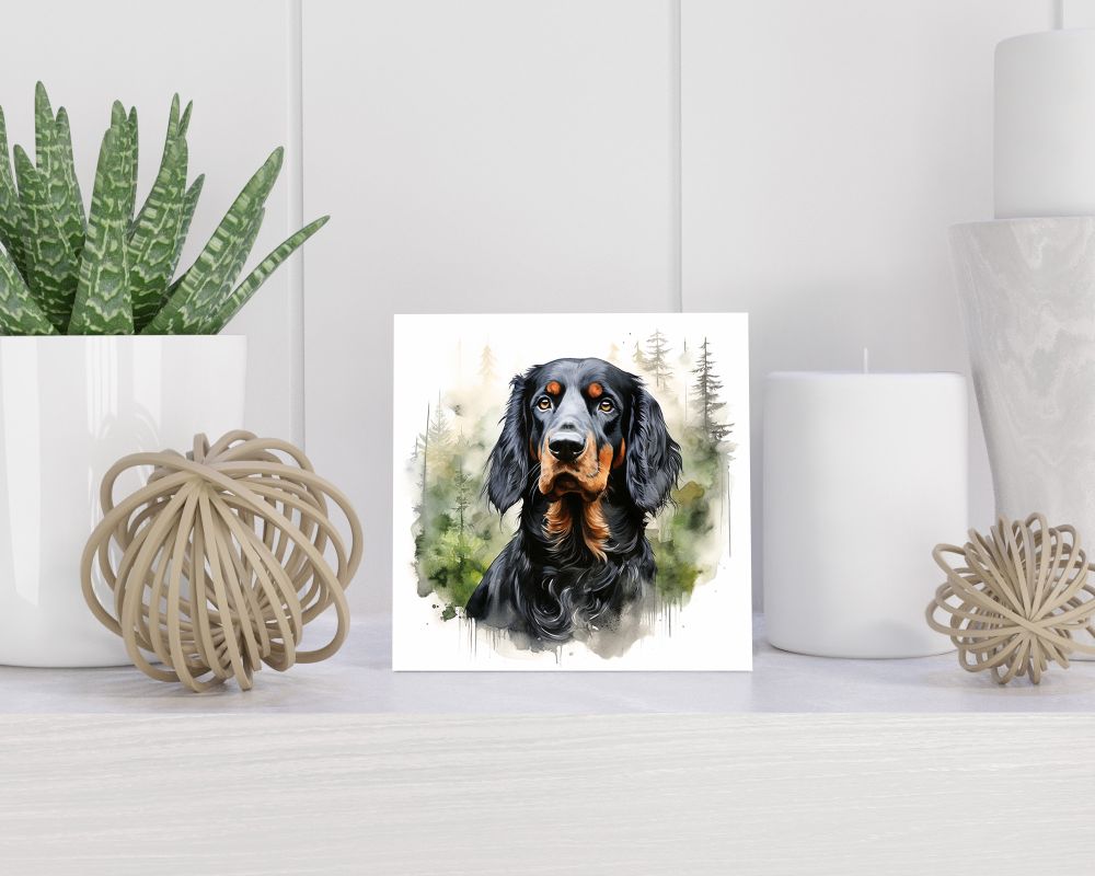 Tegel 15x15 cm Gordon Setter