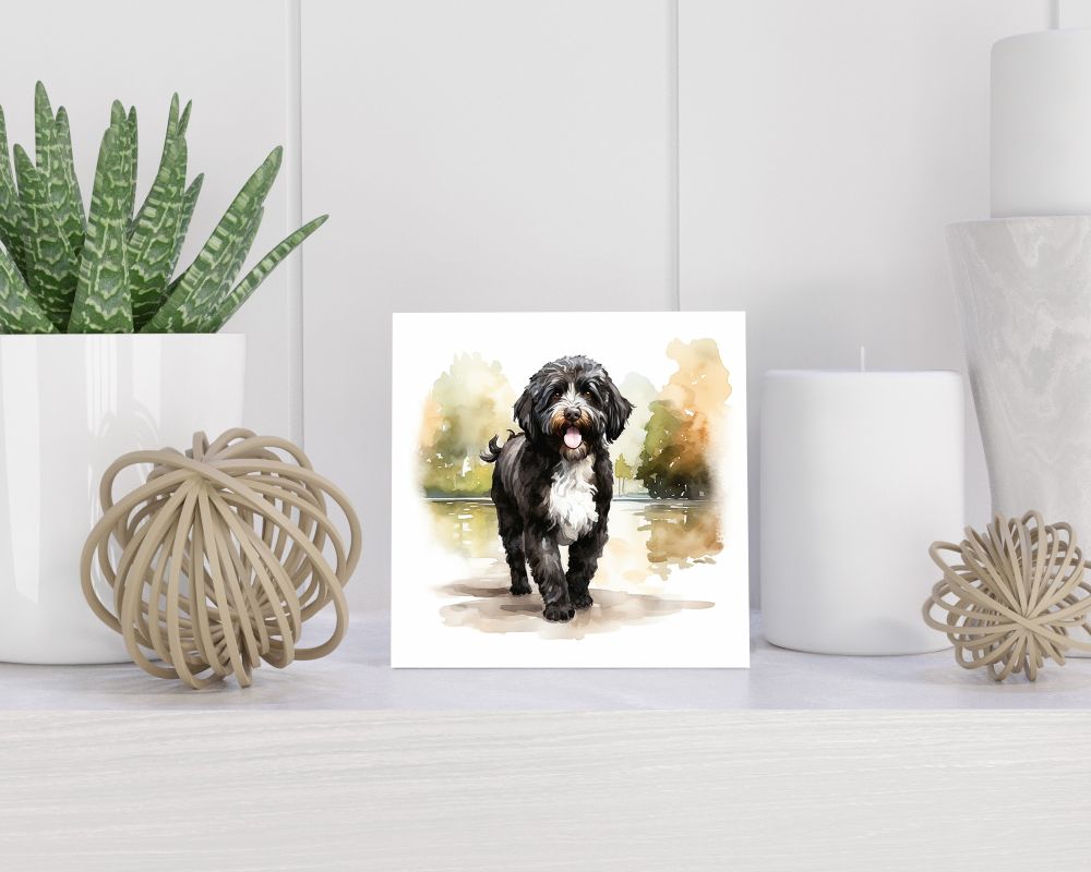 Tegel 15x15 cm Portugese Waterhond