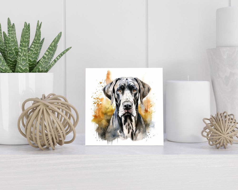 Tegel 15X15 Cm Met Deense Dog Cadeau Decoratie | Tegeltjes Met Tekst | Tegeltjes Met Spreuken | Collega | Oma | Opa | Pensioen | Mama | Papa | Vriend Tegel 15x15 cm Deense Dog