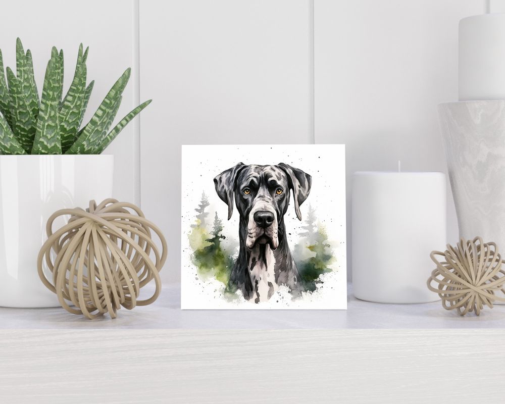 Tegel 15X15 Cm Met Deense Dog Cadeau Decoratie | Tegeltjes Met Tekst | Tegeltjes Met Spreuken | Collega | Oma | Opa | Pensioen | Mama | Papa | Vriend Tegel 15x15 cm Deense Dog