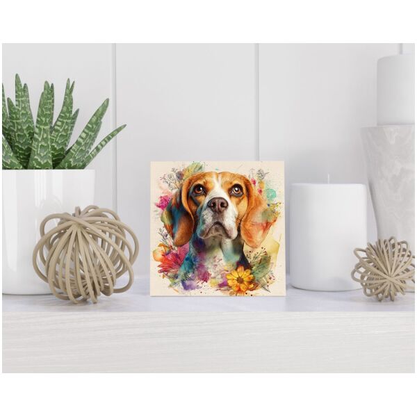 Tegel 15x15 cm Bearded Collie