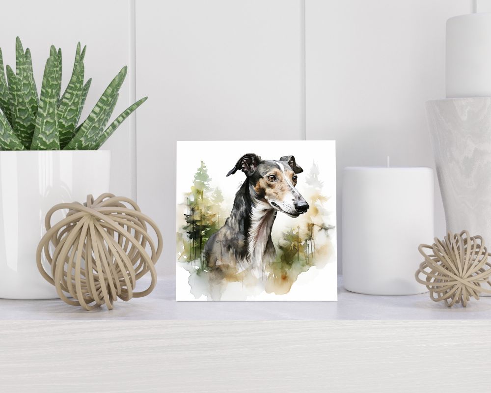 Tegel 15X15 Cm Met Greyhound Cadeau Decoratie | Tegeltjes Met Tekst | Tegeltjes Met Spreuken | Collega | Oma | Opa | Pensioen | Mama | Papa | Vriend Tegel 15x15 cm Greyhound