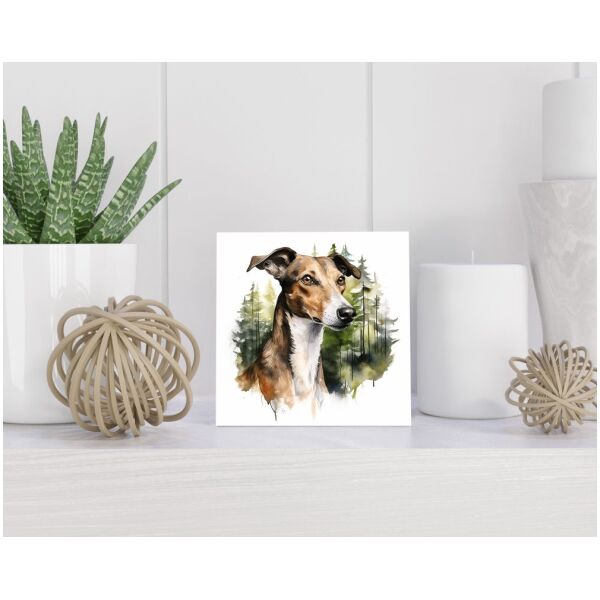 Tegel 15X15 Cm Met Greyhound Cadeau Decoratie | Tegeltjes Met Tekst | Tegeltjes Met Spreuken | Collega | Oma | Opa | Pensioen | Mama | Papa | Vriend Tegel 15x15 cm Greyhound