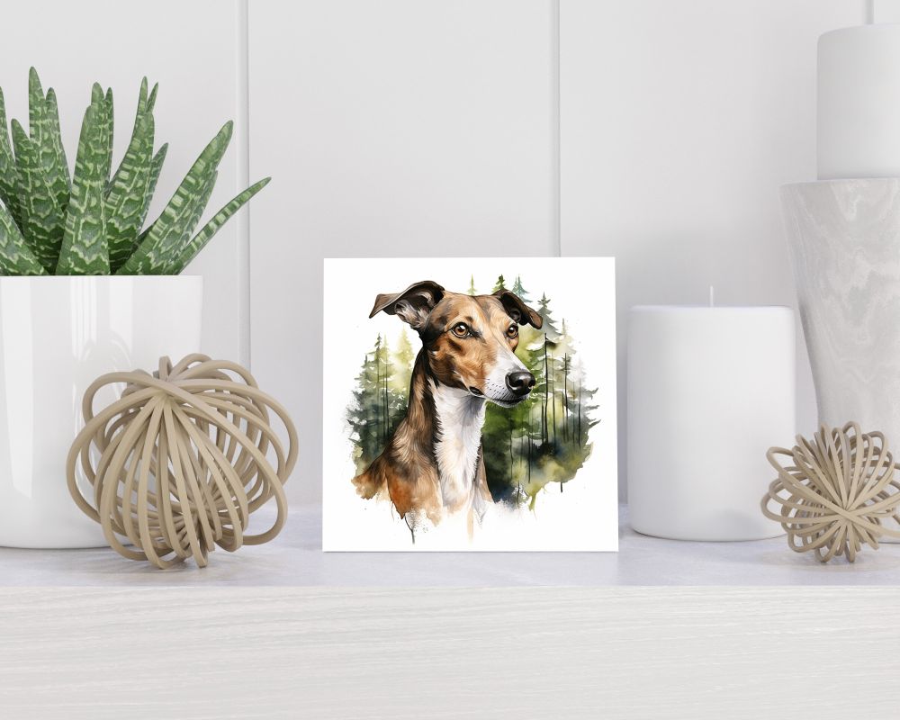 Tegel 15X15 Cm Met Greyhound Cadeau Decoratie | Tegeltjes Met Tekst | Tegeltjes Met Spreuken | Collega | Oma | Opa | Pensioen | Mama | Papa | Vriend Tegel 15x15 cm Greyhound