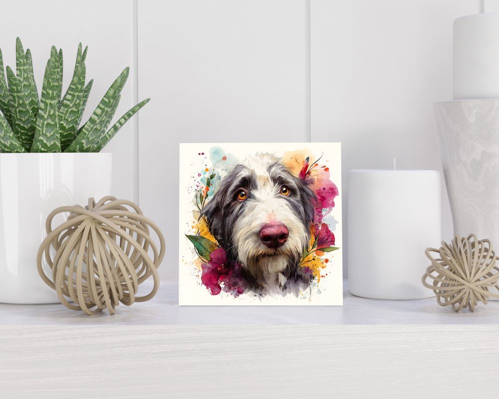 Tegel 15X15 Cm Met Beauceron Cadeau Decoratie | Tegeltjes Met Tekst | Tegeltjes Met Spreuken | Collega | Oma | Opa | Pensioen | Mama | Papa | Vriend Tegel 15x15 cm Beauceron