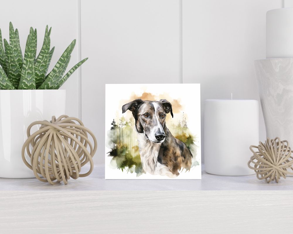 Tegel 15X15 Cm Met Greyhound Cadeau Decoratie | Tegeltjes Met Tekst | Tegeltjes Met Spreuken | Collega | Oma | Opa | Pensioen | Mama | Papa | Vriend Tegel 15x15 cm Greyhound