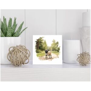 Tegel 15x15 cm Mopshond