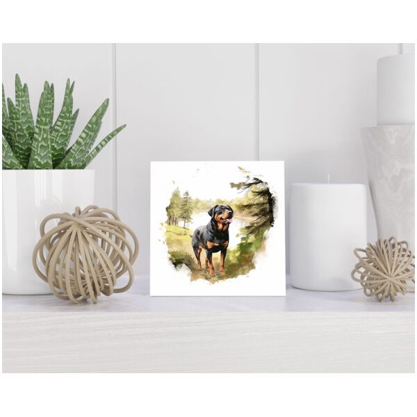 Tegel 15X15 Cm Met Rottweiler Cadeau Decoratie | Tegeltjes Met Tekst | Tegeltjes Met Spreuken | Collega | Oma | Opa | Pensioen | Mama | Papa | Vriend Tegel 15x15 cm Rottweiler