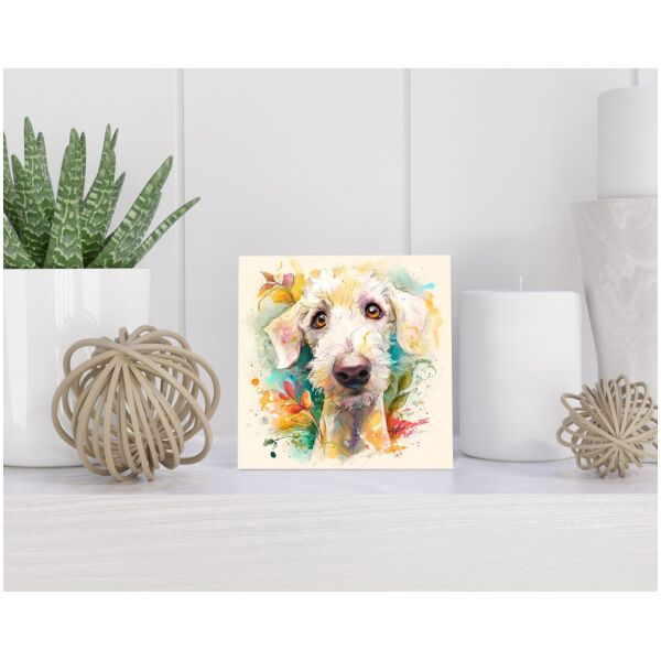 Tegel 15x15 cm Bedlington Terriër