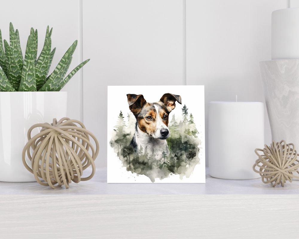Tegel 15X15 Cm Met Jack Russell Terriër Cadeau Decoratie | Tegeltjes Met Tekst | Tegeltjes Met Spreuken | Collega | Oma | Opa | Pensioen | Mama | Papa | Vriend Tegel 15x15 cm Jack Russell Terriër
