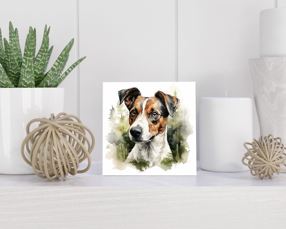Tegel 15X15 Cm Met Jack Russell Terriër Cadeau Decoratie | Tegeltjes Met Tekst | Tegeltjes Met Spreuken | Collega | Oma | Opa | Pensioen | Mama | Papa | Vriend Tegel 15x15 cm Jack Russell Terriër