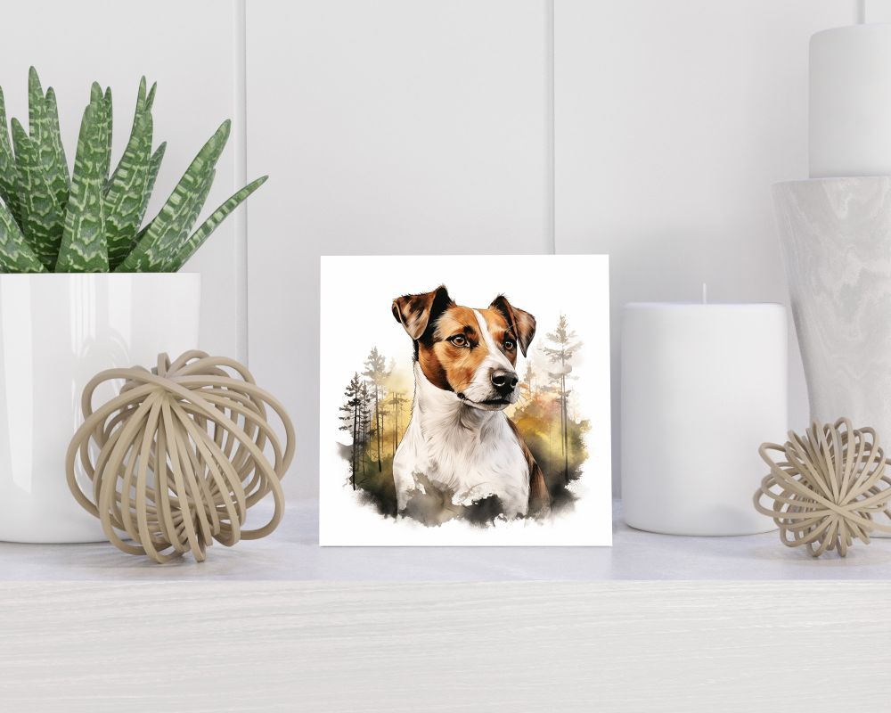 Tegel 15X15 Cm Met Jack Russell Terriër Cadeau Decoratie | Tegeltjes Met Tekst | Tegeltjes Met Spreuken | Collega | Oma | Opa | Pensioen | Mama | Papa | Vriend Tegel 15x15 cm Jack Russell Terriër
