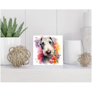 Tegel 15x15 cm Bedlington Terriër