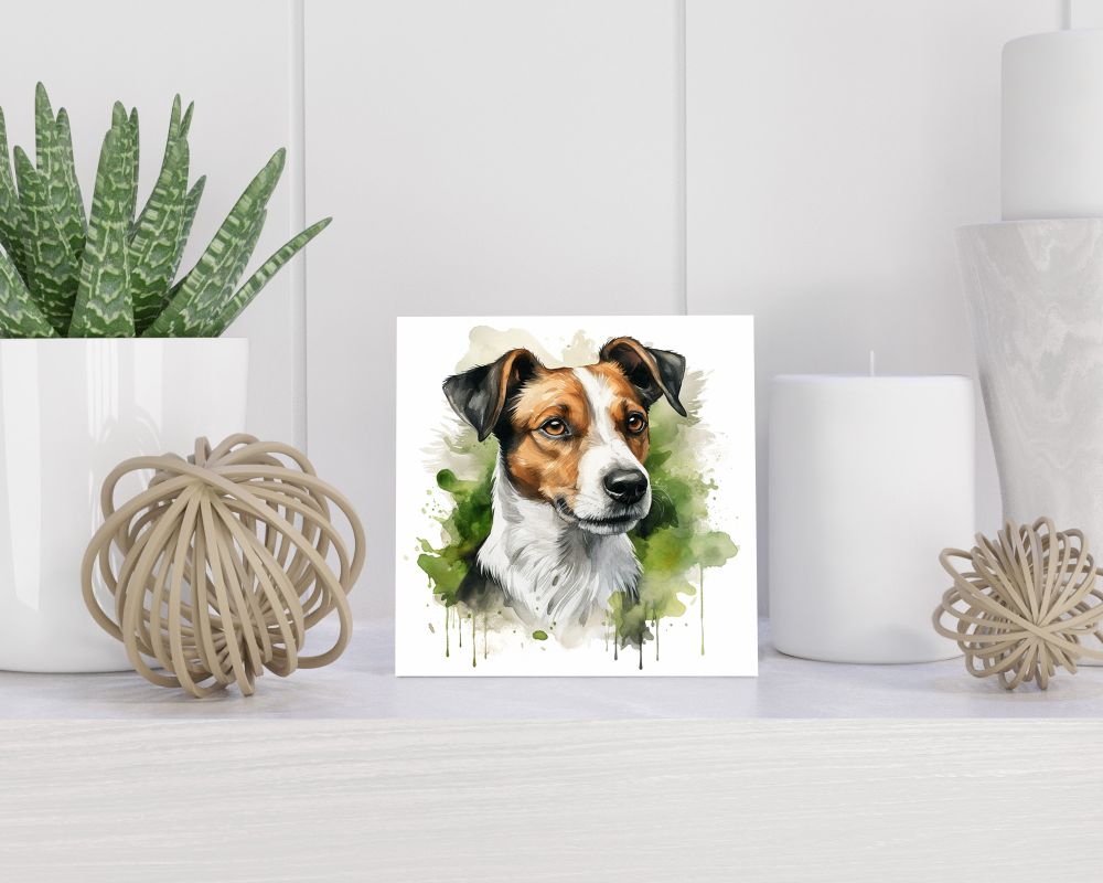 Tegel 15X15 Cm Met Jack Russell Terriër Cadeau Decoratie | Tegeltjes Met Tekst | Tegeltjes Met Spreuken | Collega | Oma | Opa | Pensioen | Mama | Papa | Vriend Tegel 15x15 cm Jack Russell Terriër