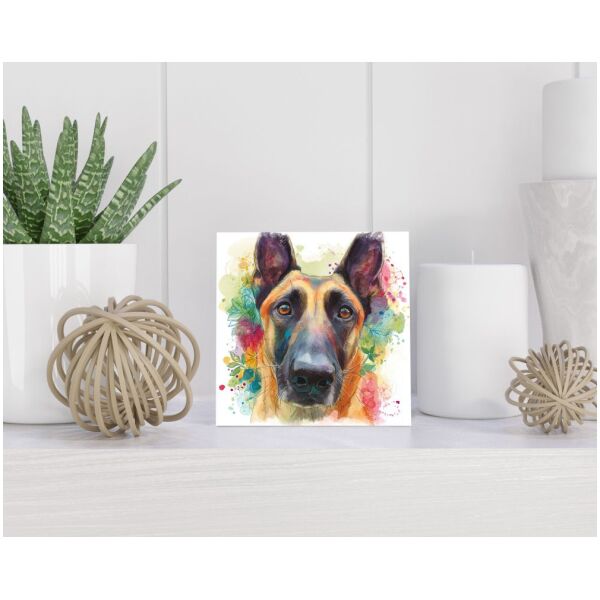 Tegel 15x15 cm Belgische Herder (Mechelse)