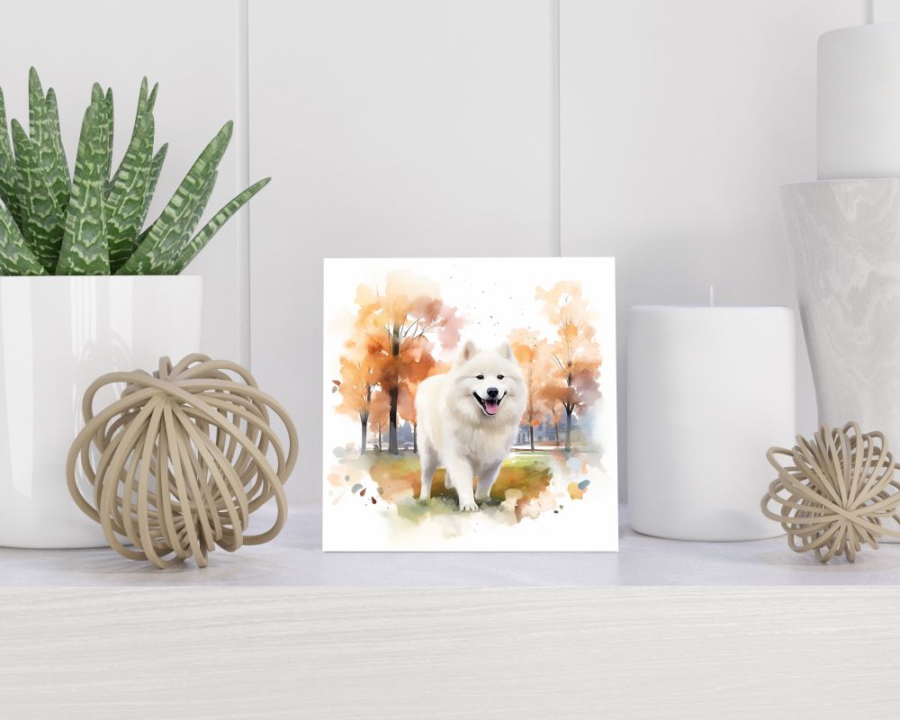 Tegel 15X15 Cm Met Samojeed Cadeau Decoratie | Tegeltjes Met Tekst | Tegeltjes Met Spreuken | Collega | Oma | Opa | Pensioen | Mama | Papa | Vriend Tegel 15x15 cm Samojeed