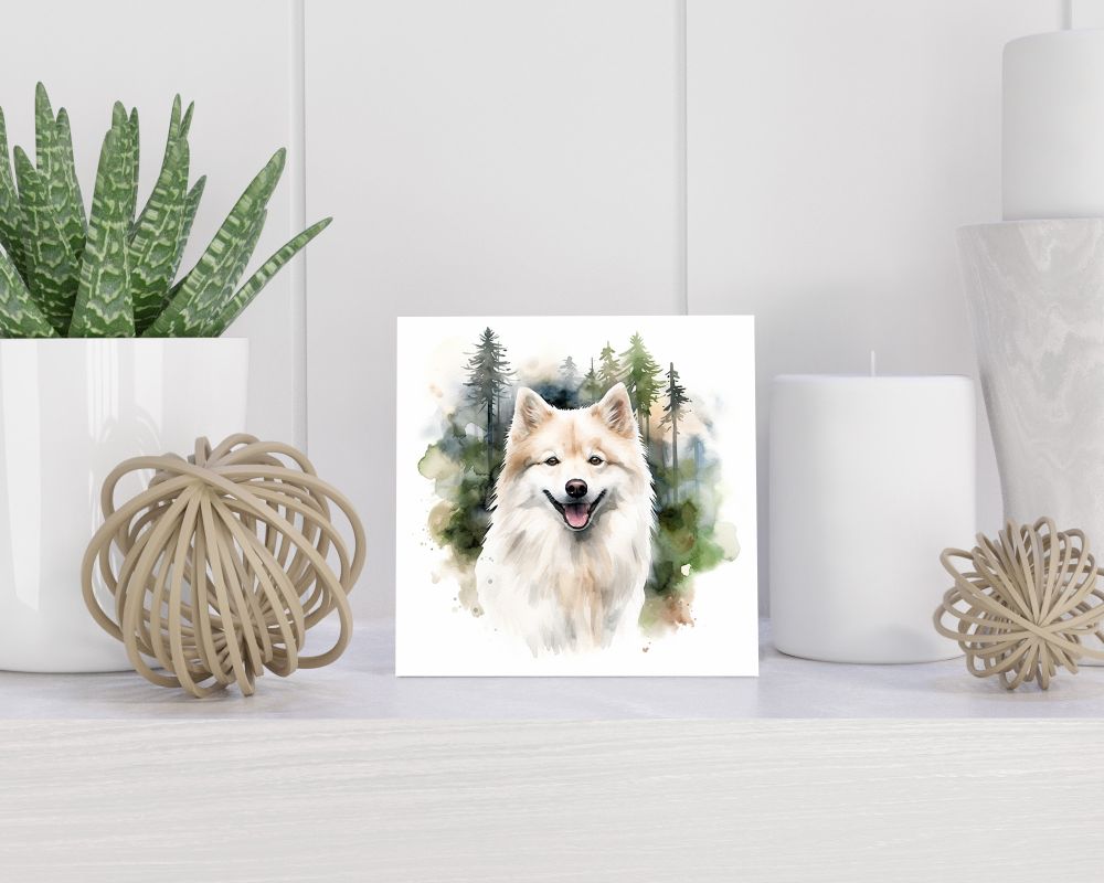 Tegel 15X15 Cm Met American Eskimohond Cadeau Decoratie | Tegeltjes Met Tekst | Tegeltjes Met Spreuken | Collega | Oma | Opa | Pensioen | Mama | Papa | Vriend Tegel 15x15 cm American Eskimohond