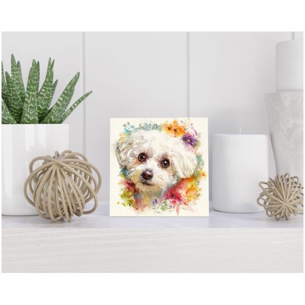 Tegel 15x15 cm Bichon Frisé