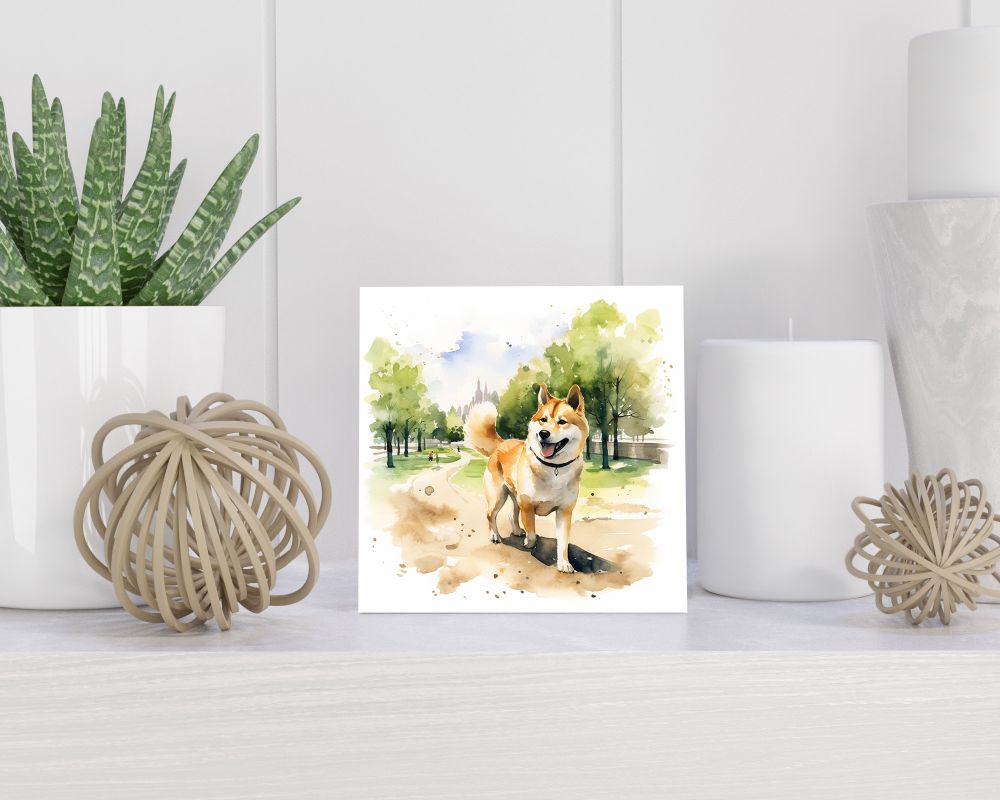 Tegel 15X15 Cm Met Shiba Inu Cadeau Decoratie | Tegeltjes Met Tekst | Tegeltjes Met Spreuken | Collega | Oma | Opa | Pensioen | Mama | Papa | Vriend Tegel 15x15 cm Shiba Inu