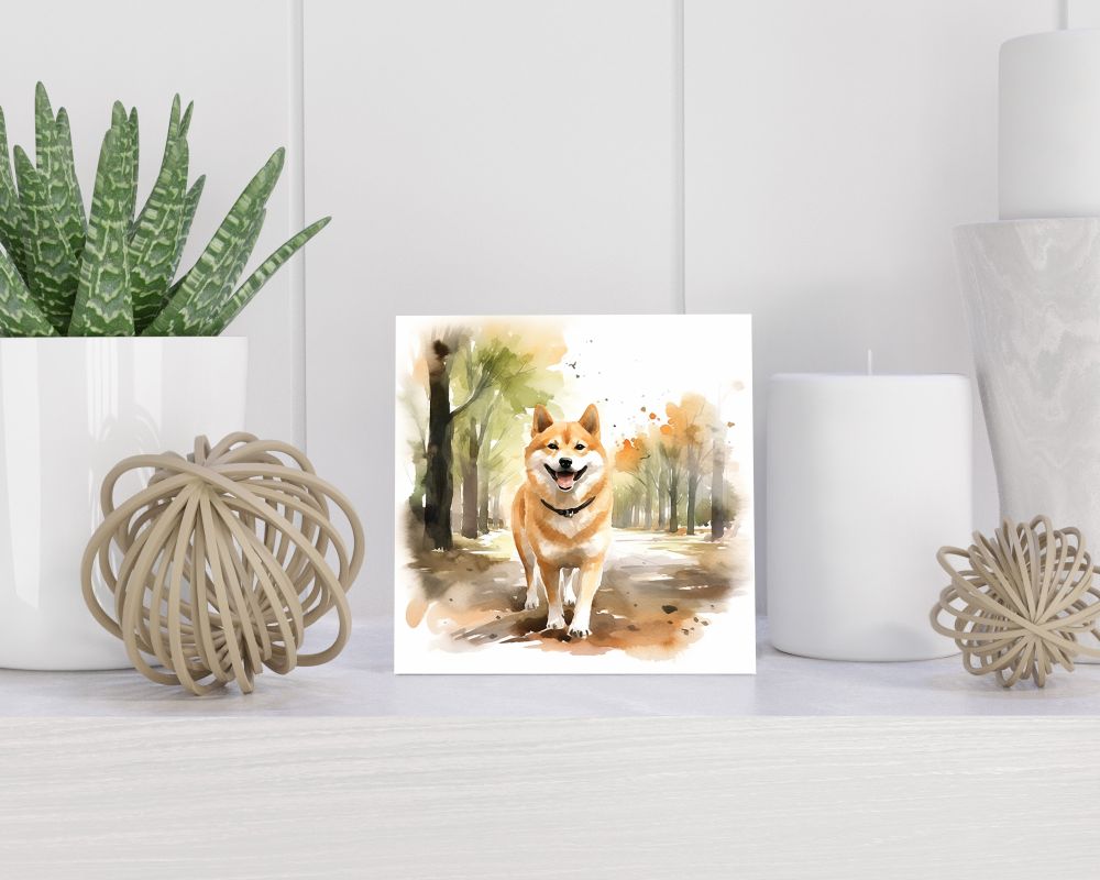 Tegel 15X15 Cm Met Shiba Inu Cadeau Decoratie | Tegeltjes Met Tekst | Tegeltjes Met Spreuken | Collega | Oma | Opa | Pensioen | Mama | Papa | Vriend Tegel 15x15 cm Shiba Inu