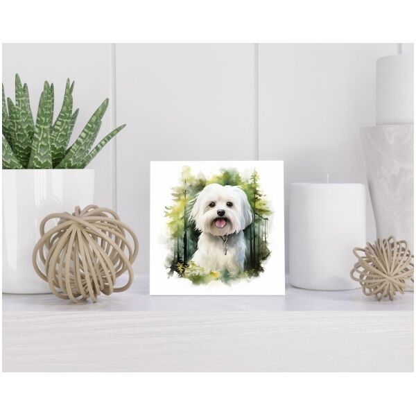 Tegel 15x15 cm Maltese Dog