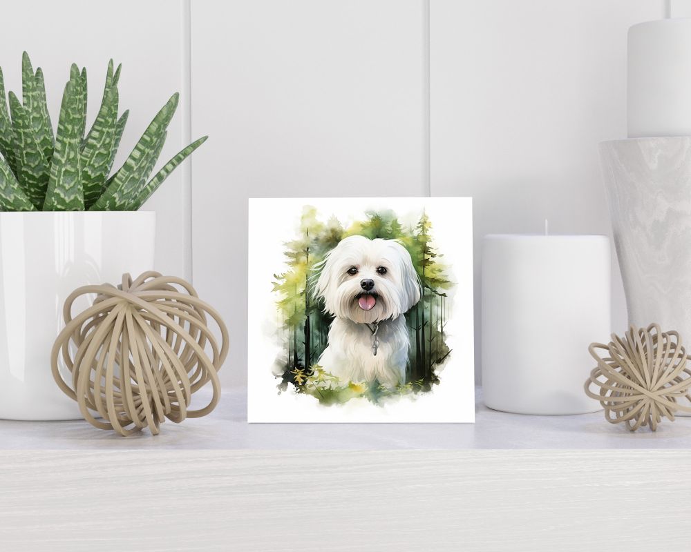Tegel 15x15 cm Maltese Dog