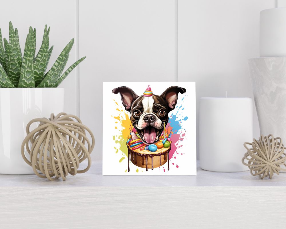 Tegel 15x15 cm Boston Terrier