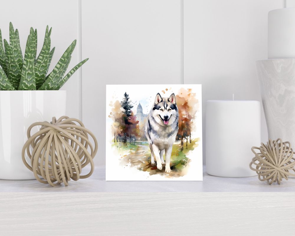 Tegel 15X15 Cm Met Siberian Husky Cadeau Decoratie | Tegeltjes Met Tekst | Tegeltjes Met Spreuken | Collega | Oma | Opa | Pensioen | Mama | Papa | Vriend Tegel 15x15 cm Siberian Husky