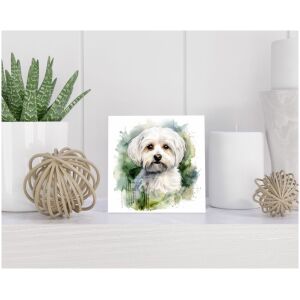 Tegel 15x15 cm Maltese Dog