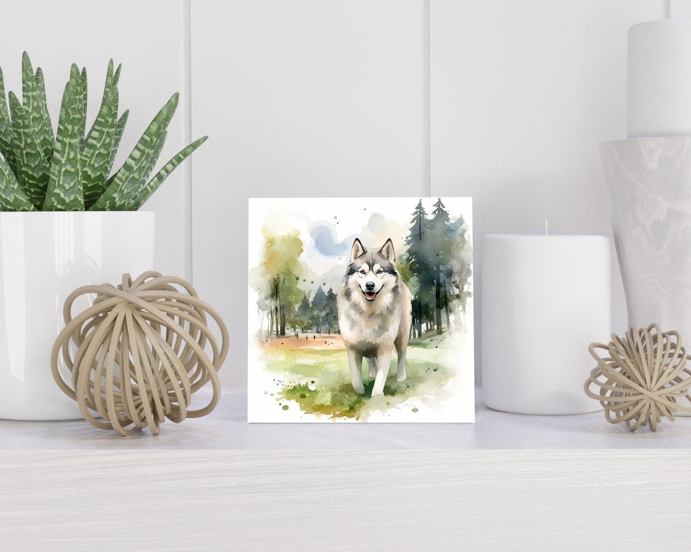 Tegel 15X15 Cm Met Siberian Husky Cadeau Decoratie | Tegeltjes Met Tekst | Tegeltjes Met Spreuken | Collega | Oma | Opa | Pensioen | Mama | Papa | Vriend Tegel 15x15 cm Siberian Husky