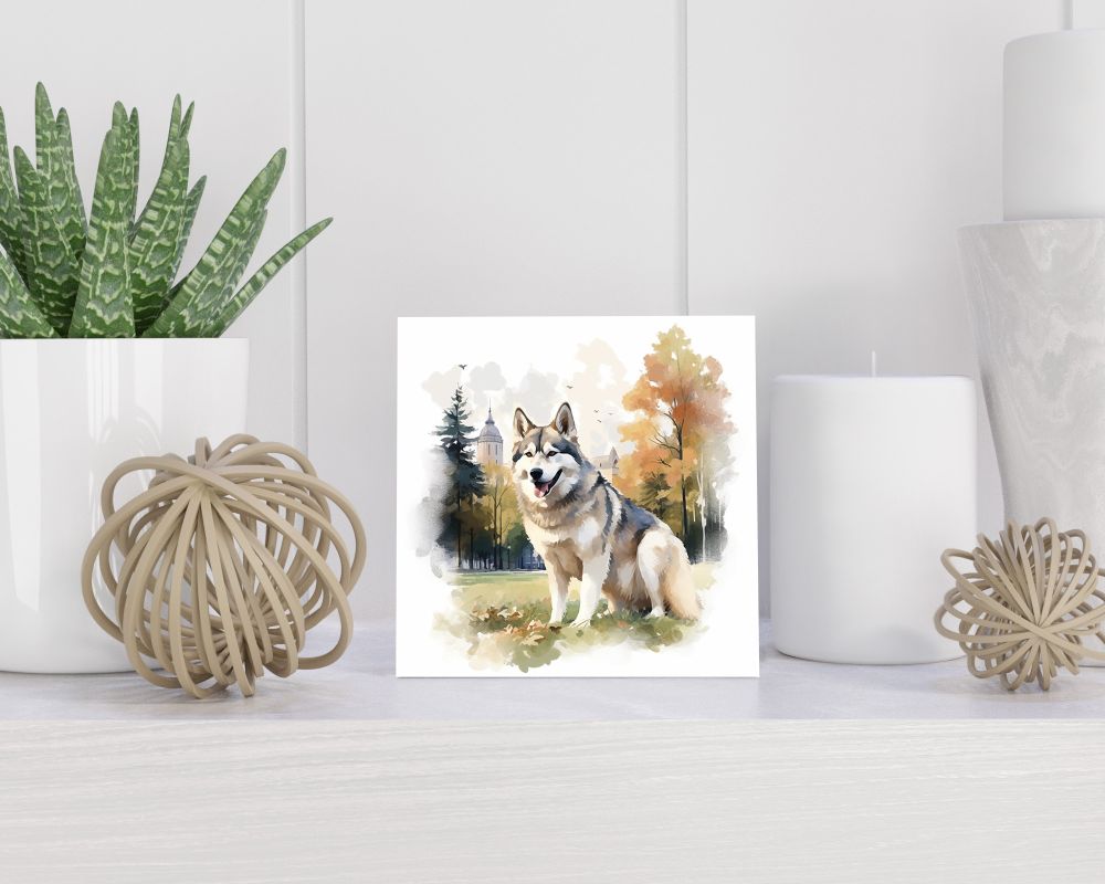 Tegel 15X15 Cm Met Siberian Husky Cadeau Decoratie | Tegeltjes Met Tekst | Tegeltjes Met Spreuken | Collega | Oma | Opa | Pensioen | Mama | Papa | Vriend Tegel 15x15 cm Siberian Husky