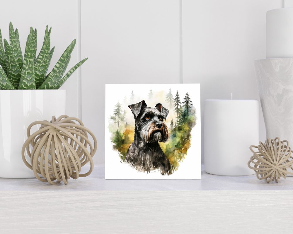 Tegel 15X15 Cm Met Dwergschnauzer Cadeau Decoratie | Tegeltjes Met Tekst | Tegeltjes Met Spreuken | Collega | Oma | Opa | Pensioen | Mama | Papa | Vriend Tegel 15x15 cm Dwergschnauzer