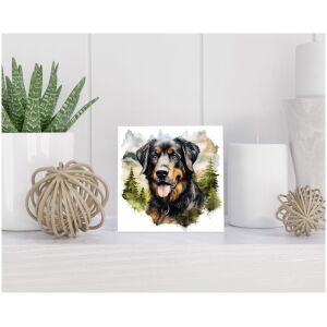 Tegel 15x15 cm Mountain Dog dog portret with a background of fo baafec-c-e-d-fccf