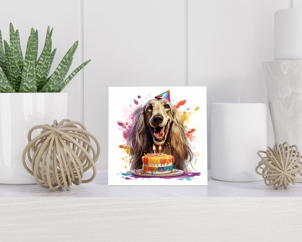 Tegel 15X15 Cm Met Afghaanse Windhond Cadeau Decoratie | Tegeltjes Met Tekst | Tegeltjes Met Spreuken | Collega | Oma | Opa | Pensioen | Mama | Papa | Vriend Tegel 15x15 cm Afghaanse Windhond