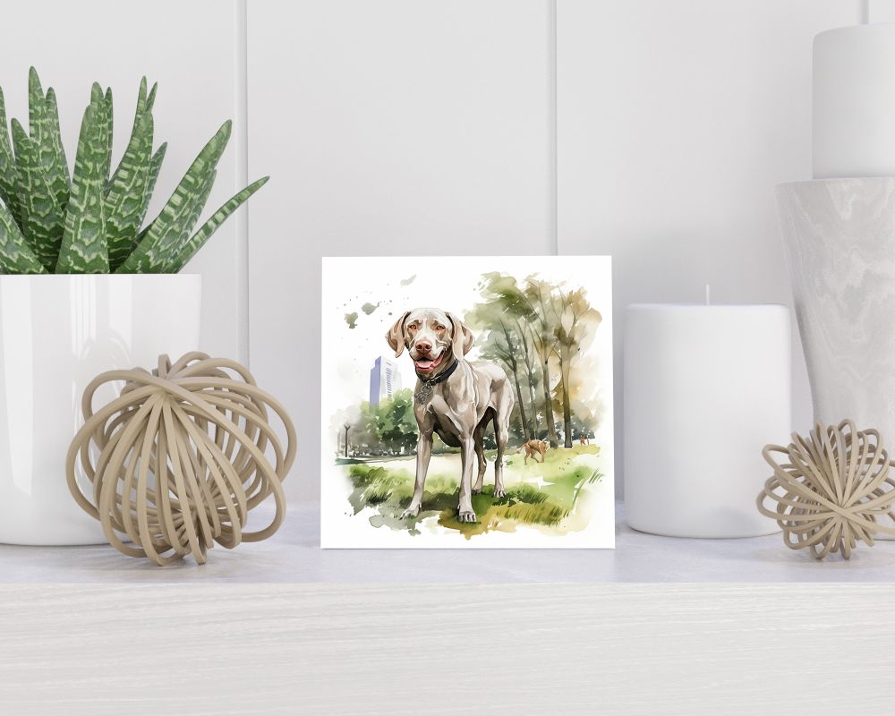 Tegel 15X15 Cm Met Weimaraner Cadeau Decoratie | Tegeltjes Met Tekst | Tegeltjes Met Spreuken | Collega | Oma | Opa | Pensioen | Mama | Papa | Vriend Tegel 15x15 cm Weimaraner