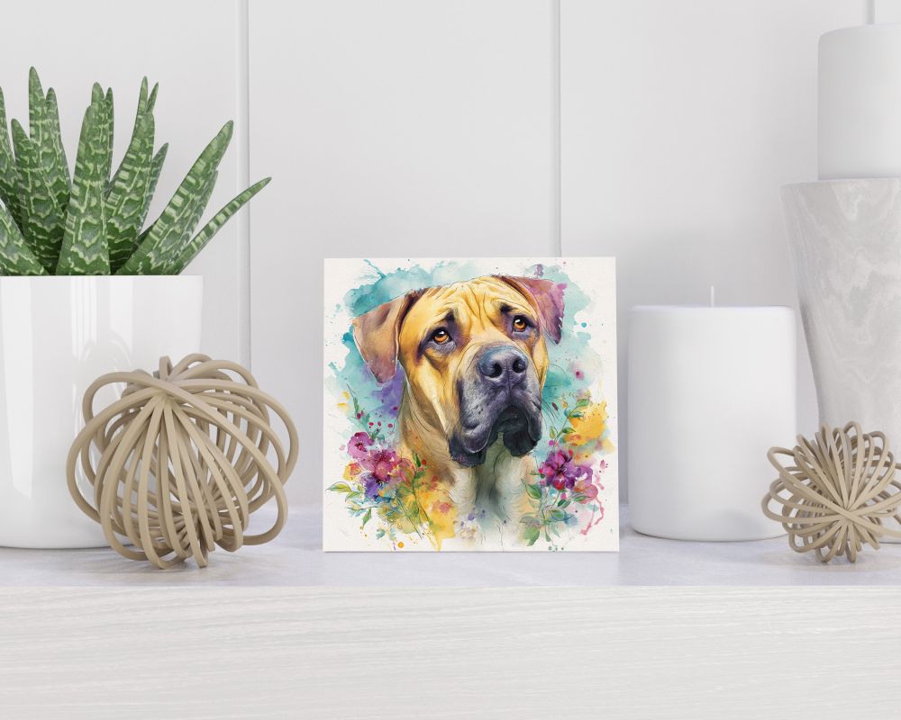 Tegel 15X15 Cm Met Boerboel Cadeau Decoratie | Tegeltjes Met Tekst | Tegeltjes Met Spreuken | Collega | Oma | Opa | Pensioen | Mama | Papa | Vriend Tegel 15x15 cm Boerboel