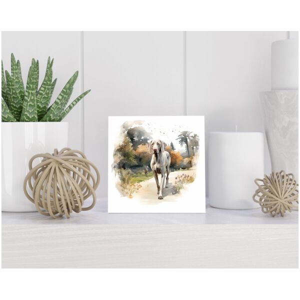 Tegel 15X15 Cm Met Weimaraner Cadeau Decoratie | Tegeltjes Met Tekst | Tegeltjes Met Spreuken | Collega | Oma | Opa | Pensioen | Mama | Papa | Vriend Tegel 15x15 cm Weimaraner