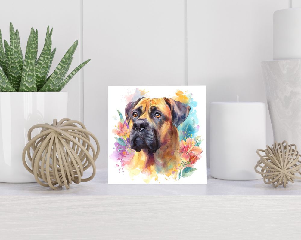 Tegel 15X15 Cm Met Boerboel Cadeau Decoratie | Tegeltjes Met Tekst | Tegeltjes Met Spreuken | Collega | Oma | Opa | Pensioen | Mama | Papa | Vriend Tegel 15x15 cm Boerboel