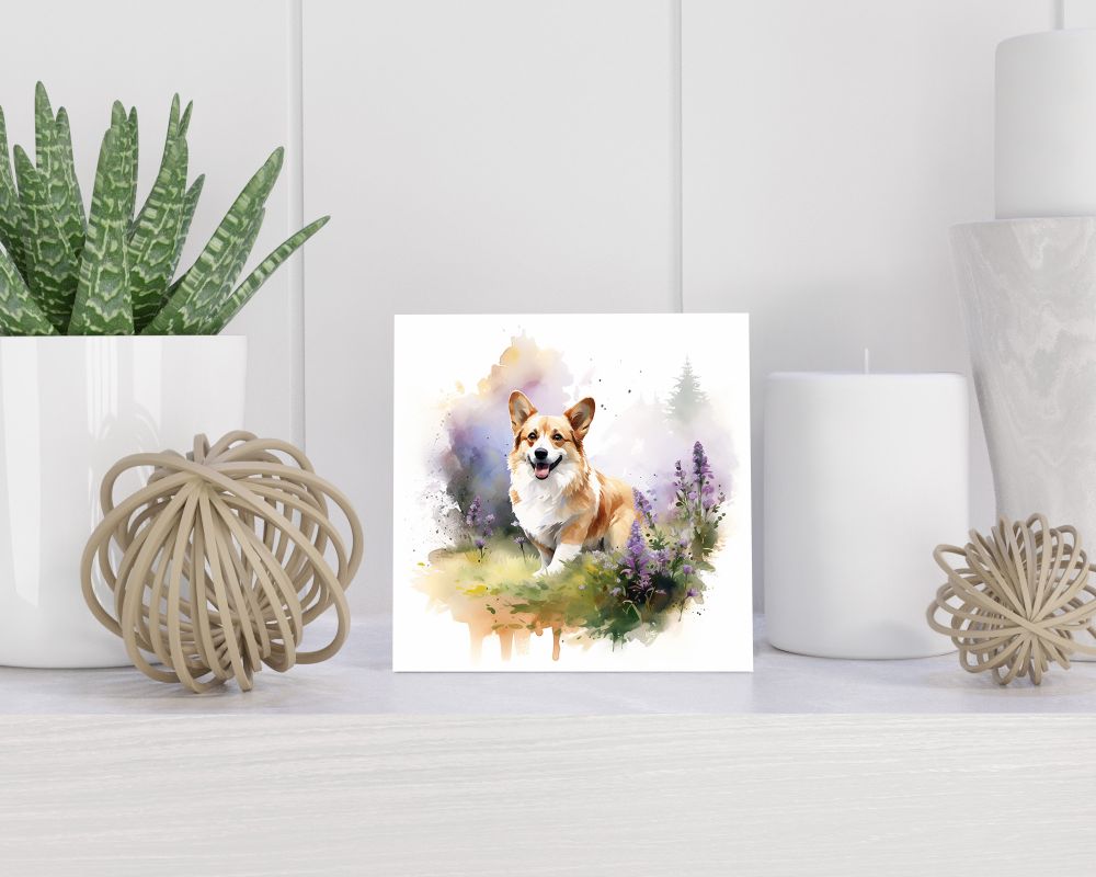 Tegel 15X15 Cm Met Welsh Corgi Pembroke Cadeau Decoratie | Tegeltjes Met Tekst | Tegeltjes Met Spreuken | Collega | Oma | Opa | Pensioen | Mama | Papa | Vriend Tegel 15x15 cm Welsh Corgi Pembroke