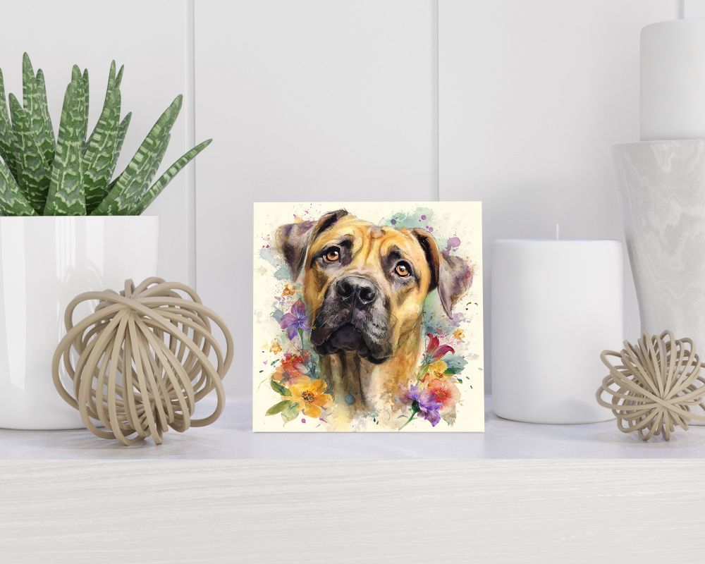 Tegel 15X15 Cm Met Boerboel Cadeau Decoratie | Tegeltjes Met Tekst | Tegeltjes Met Spreuken | Collega | Oma | Opa | Pensioen | Mama | Papa | Vriend Tegel 15x15 cm Boerboel