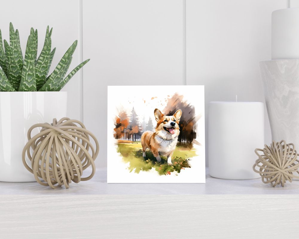 Tegel 15X15 Cm Met Welsh Corgi Pembroke Cadeau Decoratie | Tegeltjes Met Tekst | Tegeltjes Met Spreuken | Collega | Oma | Opa | Pensioen | Mama | Papa | Vriend Tegel 15x15 cm Welsh Corgi Pembroke