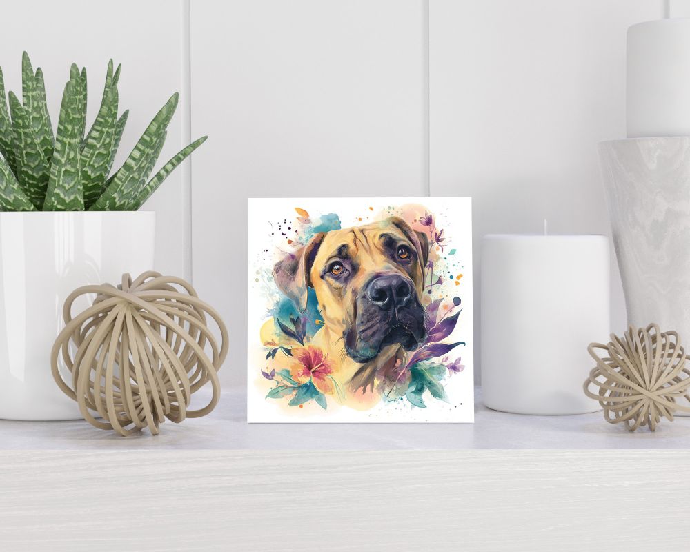 Tegel 15X15 Cm Met Boerboel Cadeau Decoratie | Tegeltjes Met Tekst | Tegeltjes Met Spreuken | Collega | Oma | Opa | Pensioen | Mama | Papa | Vriend Tegel 15x15 cm Boerboel