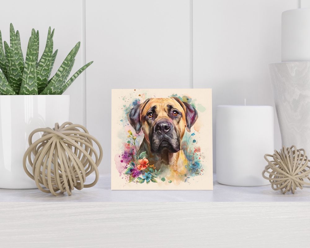 Tegel 15X15 Cm Met Boerboel Cadeau Decoratie | Tegeltjes Met Tekst | Tegeltjes Met Spreuken | Collega | Oma | Opa | Pensioen | Mama | Papa | Vriend Tegel 15x15 cm Boerboel