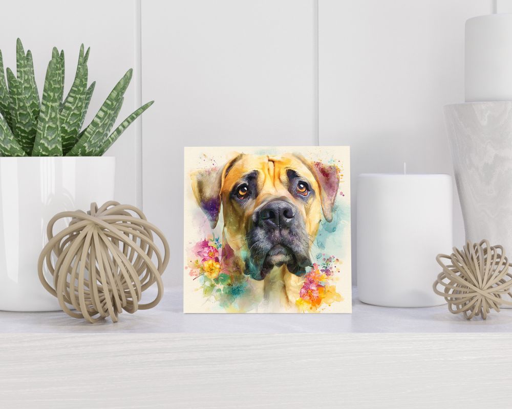 Tegel 15X15 Cm Met Boerboel Cadeau Decoratie | Tegeltjes Met Tekst | Tegeltjes Met Spreuken | Collega | Oma | Opa | Pensioen | Mama | Papa | Vriend Tegel 15x15 cm Boerboel