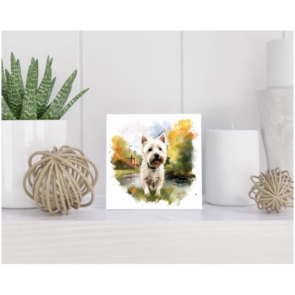 Tegel 15x15 cm West Highland White Terrier