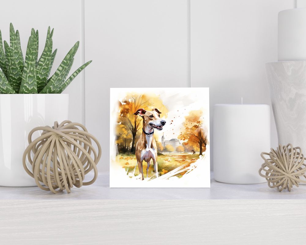 Tegel 15X15 Cm Met Whippet Cadeau Decoratie | Tegeltjes Met Tekst | Tegeltjes Met Spreuken | Collega | Oma | Opa | Pensioen | Mama | Papa | Vriend Tegel 15x15 cm Whippet